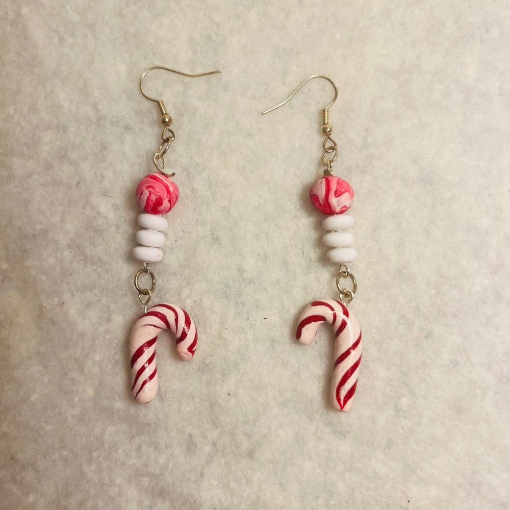 Christmas Candy Cane Earrings